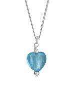 Nenalina Dames Halsketting Dames hart hanger liefde met Murano glas in 925 sterling zilver