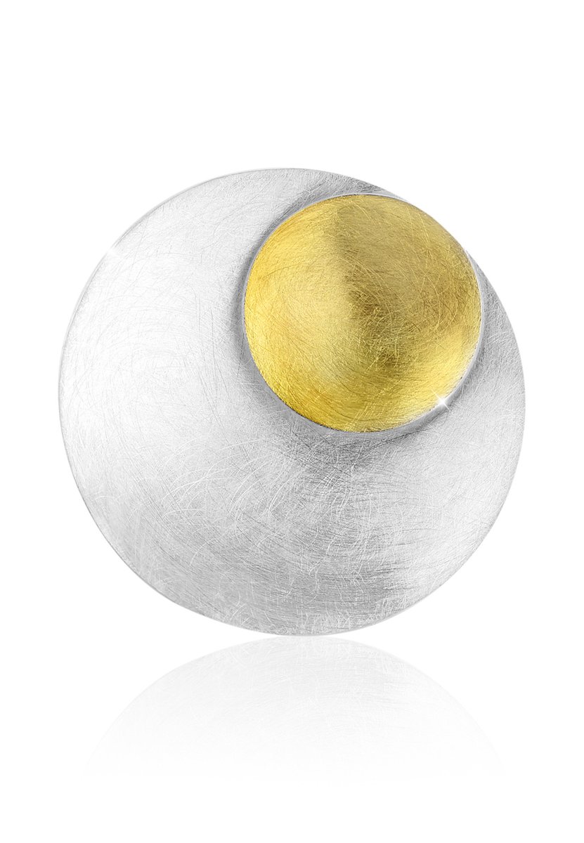 Nenalina - Hanger - Dames Rond Hanger Elegant in 925 Sterling Zilver Verguld - Dames