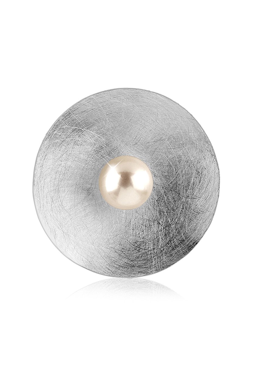 Nenalina - Hanger - Dames Hanger Rond Mat Elegant met Schelp Kernparel in 925 Sterling Zilver - Dames