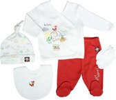 Babysetje 5-delig - Newborn kleding set/jongens - kraamcadeau- Dieren - babykleding - babykleertjes
