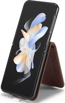 Geschikt voor LC.IMEEKE Samsung Galaxy Z Flip 5 Wallet Book Case Hoesje - Bruin
