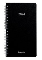 Brepols Agenda 2024 • Breform • Gelijnd • Wire-O • Polyprop cover • 10 x  16,5 cm • Zwart