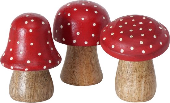 Champignon en bois rouge