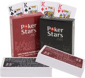 (2x) PokerStars Plastic Kaartspel (duo-pack) | Pokerkaarten (breed formaat: 62x88mm) | Waterdicht | Buigvrij en kreukvrij | Flexibel | Speelkaarten voor poker - Zwart + Rood