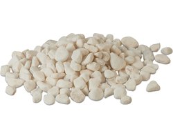 witte kiezelstenen - 5 kg - decoratieve stenen - sierstenen - 15-25 mm - voor tuin - wit
