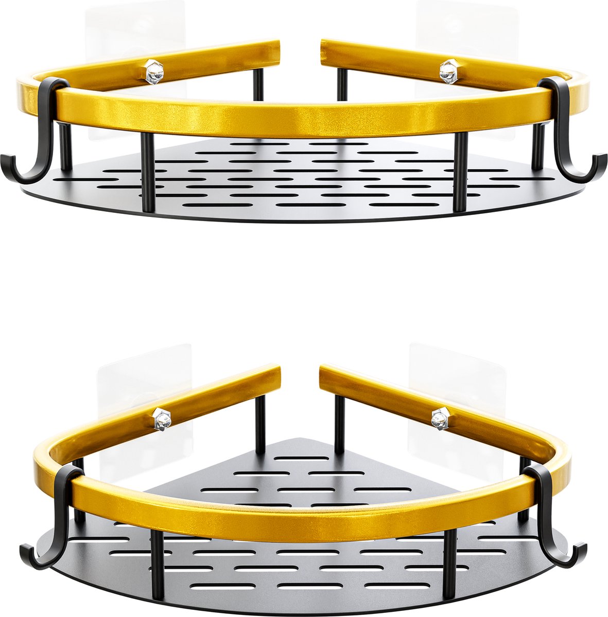 Nolad® - Doucherek zonder boren - Keukenrek - Doucherekje - Gootsteen organizer - Badkamer accessoires - Goud