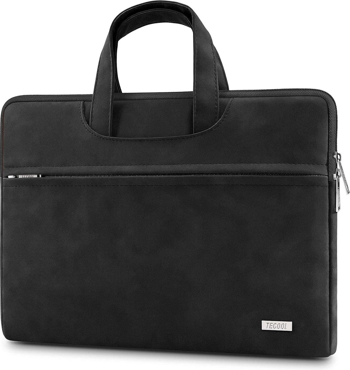 Zwarte laptop tas 15-15,6 inch - Waterdichte beschermhoes met handvat en vakken
