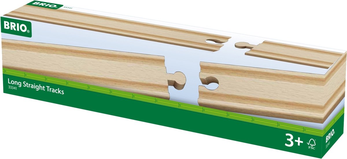 BRIO Lange rechte rails - 33341 - uitbreiding voor BRIO World - vanaf 3 jaar — afbeelding 2