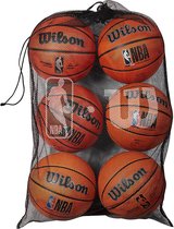 Wilson NBA - zes basketballen ballentas - mesh draagtas