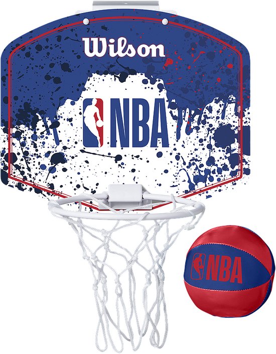 Wilson mini Basketbalring - Nba - Blauw/rood - 2-delig - Wilson