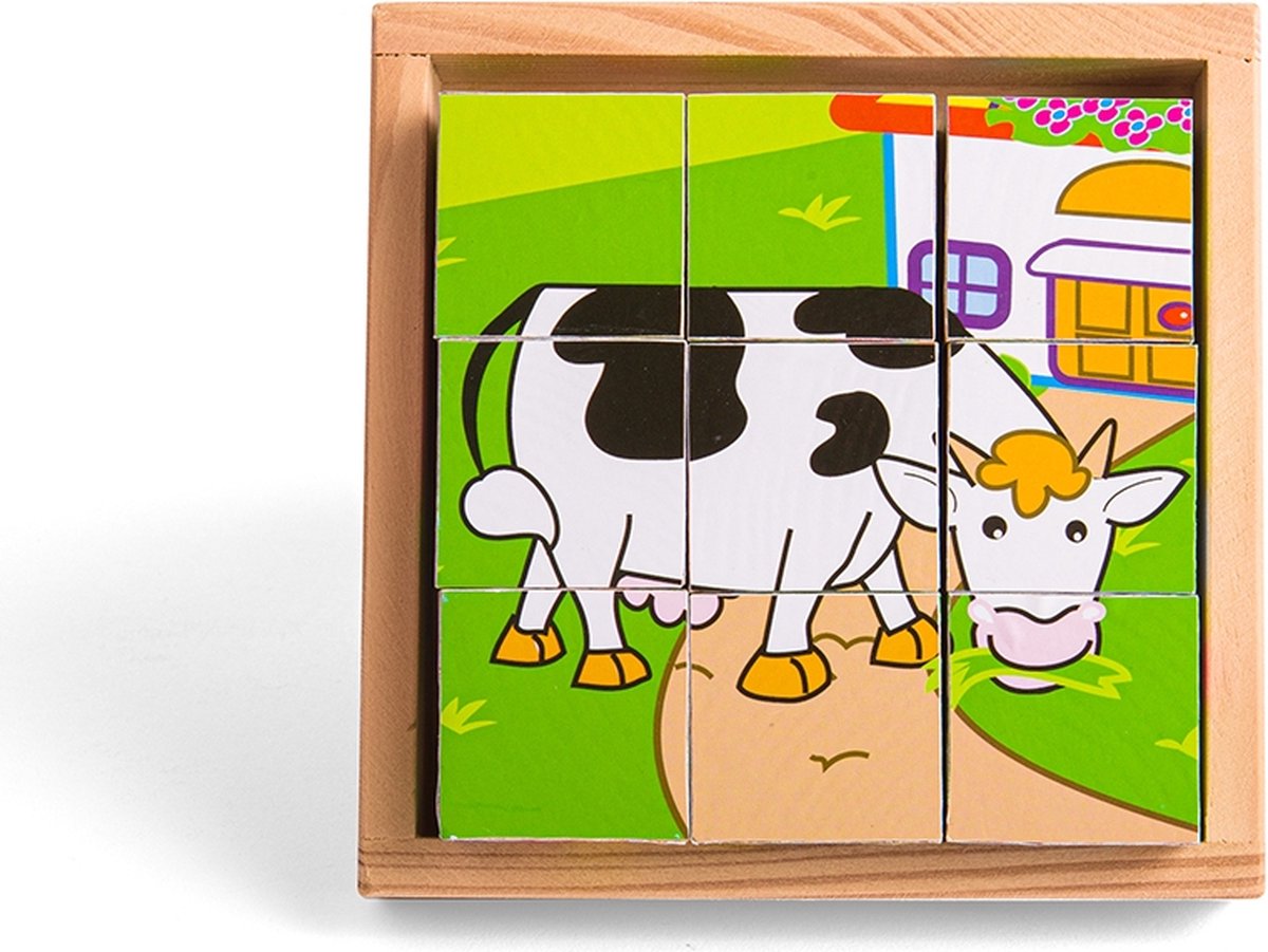 Blokpuzzel Boerderij - BIGJIGS - Compact Formaat - Puzzel Dieren — afbeelding 5