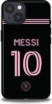 Messi Inter Miami Case Apple iPhone 14 Back Cover Soft Case TPU Zwart Rose