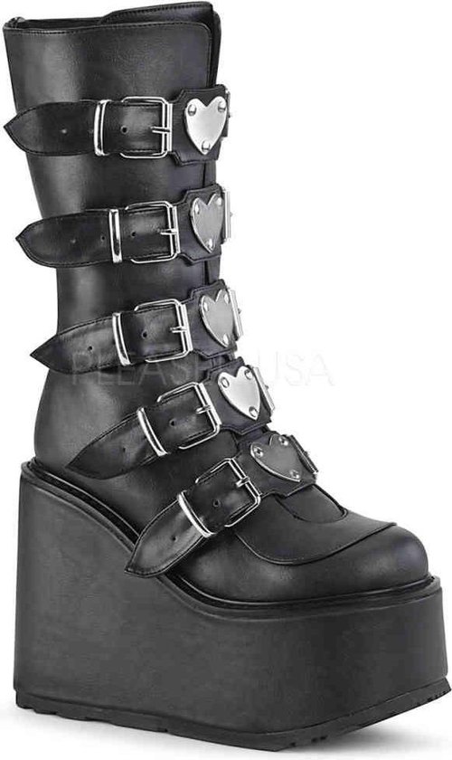 Demonia Laarzen -42 Shoes- SWING-230 Zwart