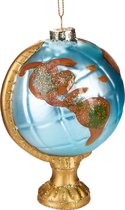 BRUBAKER Globe - Boule de Noël en Glas Peinte à la Main - Décorations d'Arbre de Noël Soufflées à la Main Figurines Pendentifs Décoratifs Amusants Boule d'Arbre - 11 cm