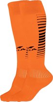 Nivia ENCOUNTER Anti-Slip Football Socks (Orange/Black, Size: Large) | Material: Polyester | Calf Length - Football Grip Stockings | Stretchable | Soccer Socks | Sports Socks