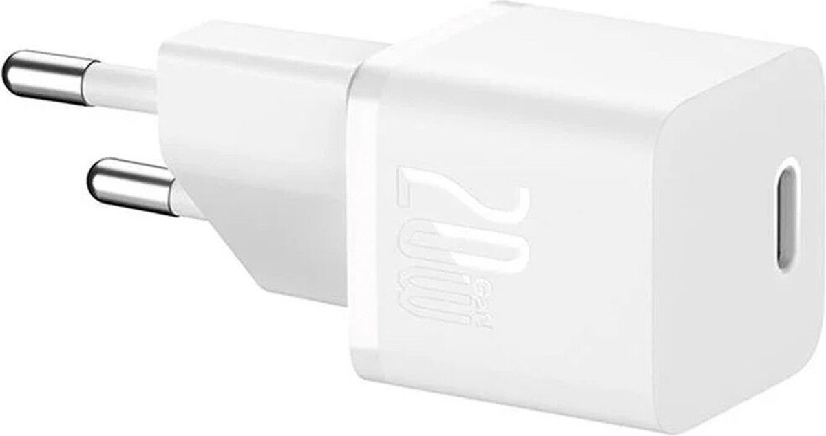 Baseus GaN5 20W Compacte Fast Charger USB-C Wit
