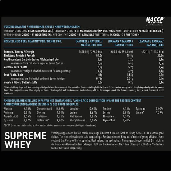 Pure. - Supreme Whey - eiwitpoeder - protein - eiwitshakes - Vanille – 2000g – koolhydraatarm — afbeelding 2