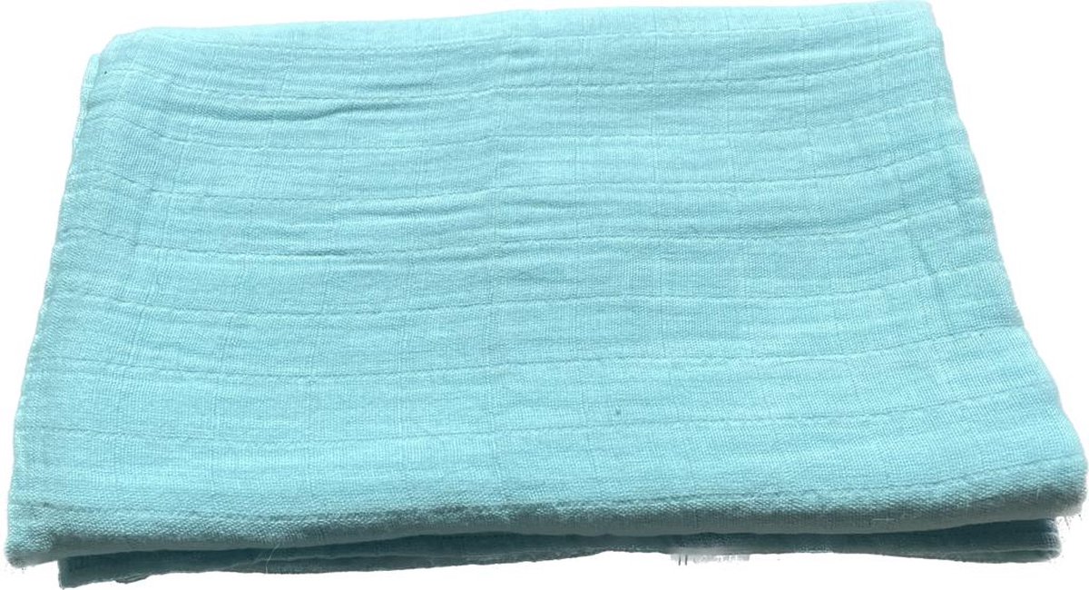 Goedkoopste hydrofiele doek 120x120cm-bakerdoek - lichtblauw-wikkeldoek