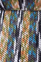 Stof met verschillende kleuren geel, blauw en groen voor mantels, truien en meer 1 meter - modestoffen voor naaien - stoffen