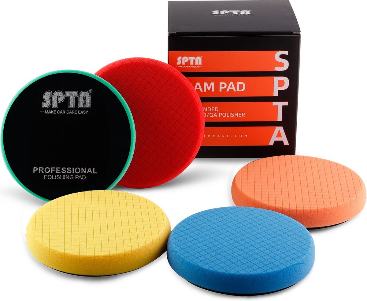 SPTA Mini polijstspons, 32-delig, 25 mm, 50 mm en 80 mm, polijstsponzen, autopolijstschijf, M14