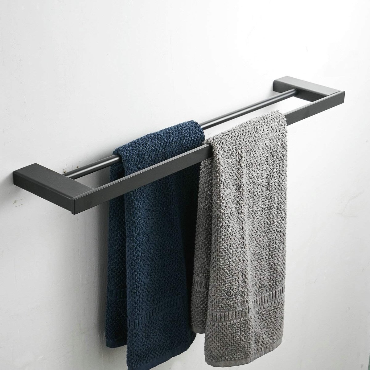 Dubbel handdoekenrek badkamer hoekplank 2 staven handdoekenrek 50 cm wandmontage roestvrij staal 304 handdoekenrek voor eenvoudige montage