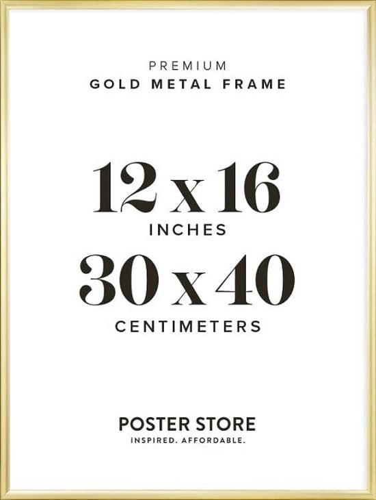 Cadre en or, 50x70 - Cadre en métal doré, 50x70 
