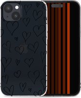 iMoshion Hoesje Geschikt voor iPhone 15 Plus Hoesje Siliconen - iMoshion Design hoesje - Transparant / Hearts