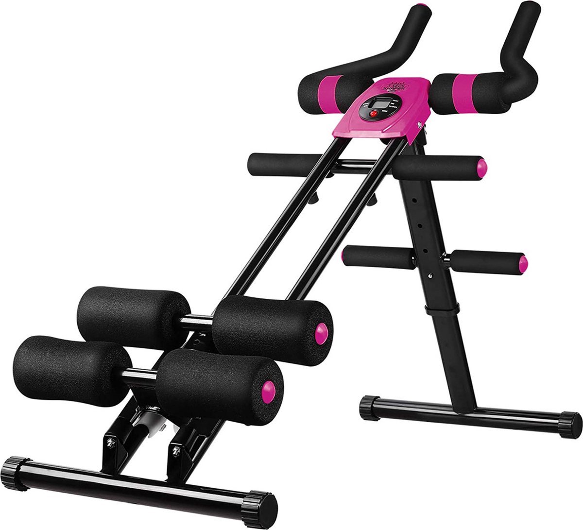COSTWAY Abroller buiktrainer, 73 x 73 x 64 cm, buikspiertrainer