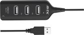 USB HUB 2.0 - 4 poorten | Splitter – USB C Hub / Adapter - Universeel - Aan Uit Schakelaar - Zwart