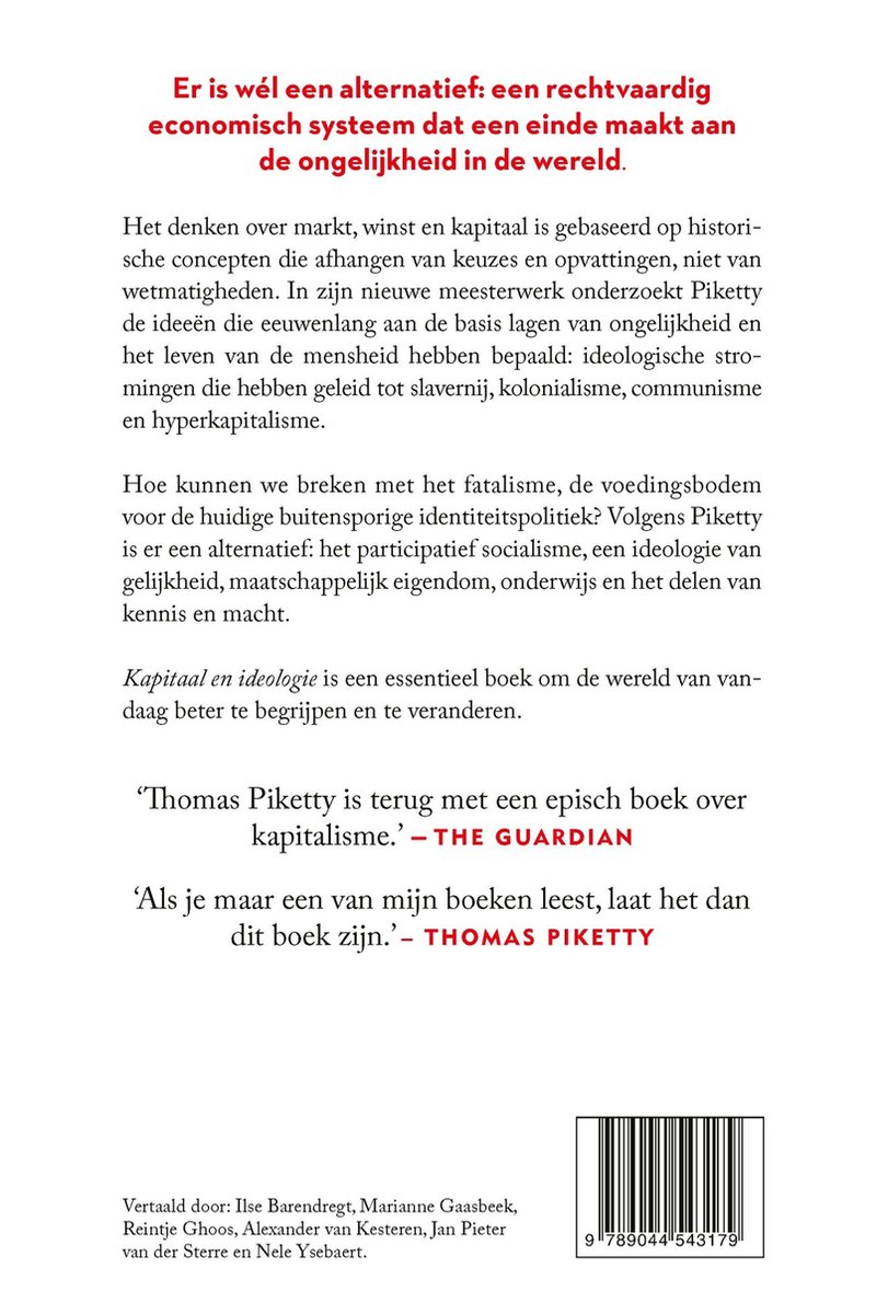 Kapitaal en ideologie - back cover