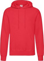 Fruit of the Loom Hoodie / capuchon sweater Rood voor volwassenen - Classic Hooded Sweat - Hoodie - Maat XL