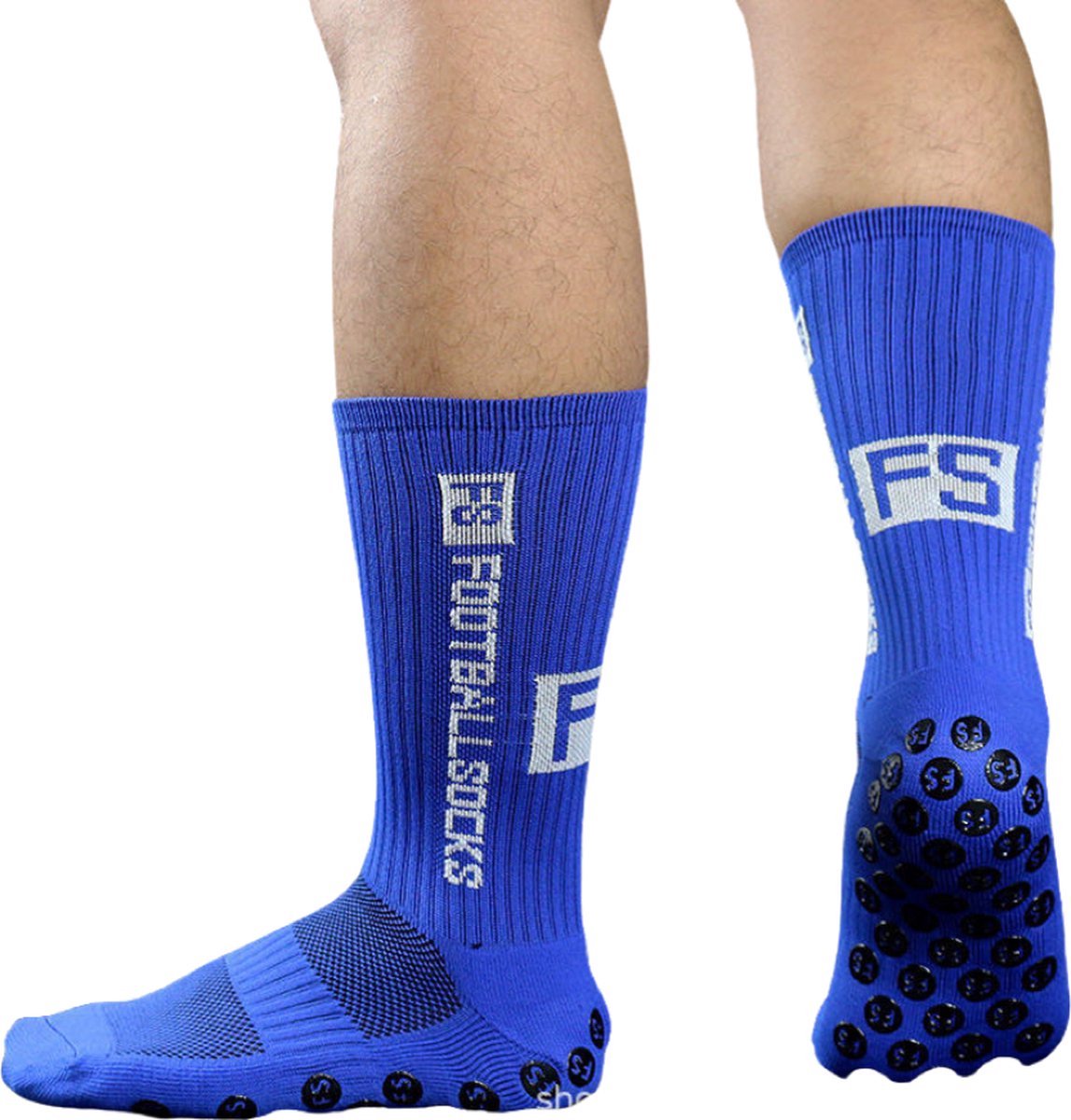 Footballsocks® Gripsokken - Gripsokken Voetbal - Grip Socks - One Size - Anti Slip - Gripsokken Blauw