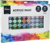 acrylic paint - 40 kleuren - 80 stuks
