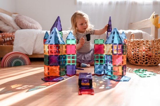 CONNETIX - Magnetisch Tegels - Regenboog Mega-Pakket - 212 Stuks - Magnetisch Speelgoed