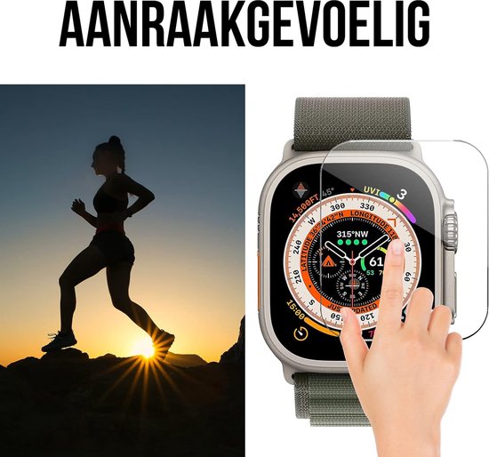Screenprotector geschikt voor Apple Watch Ultra - 49 mm Screen Protector - Podec - 8 Stuks