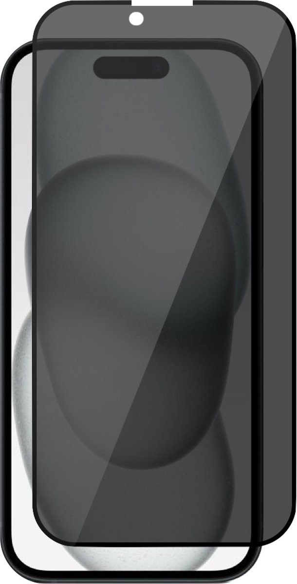 Privacy Screenprotector geschikt voor iPhone 15 Plus - Glas Screen Protector FullGuard