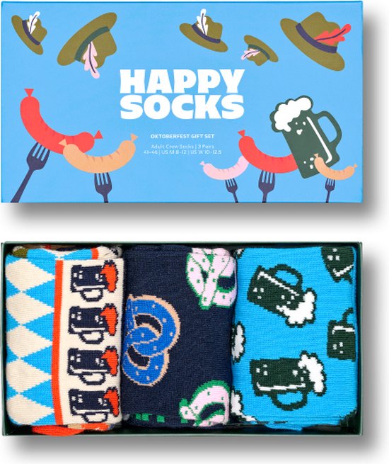 Happy Socks - Oktoberfest gift set - 3 stuks - maat 41-46
