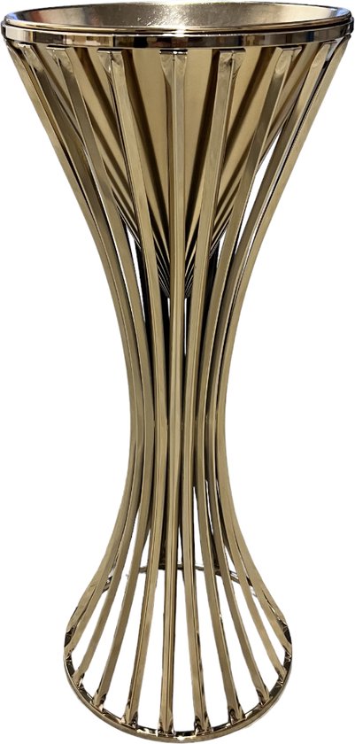 Luxe Decoratie Grond Vaas - Eric Kuster Style - Metaal Dik Spaaks - Goud - 78CM
