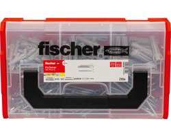 fischer FixTainer – Plug SX Plus 6, 8 en 10 met schroeven | 210 stuks in praktische opbergbox