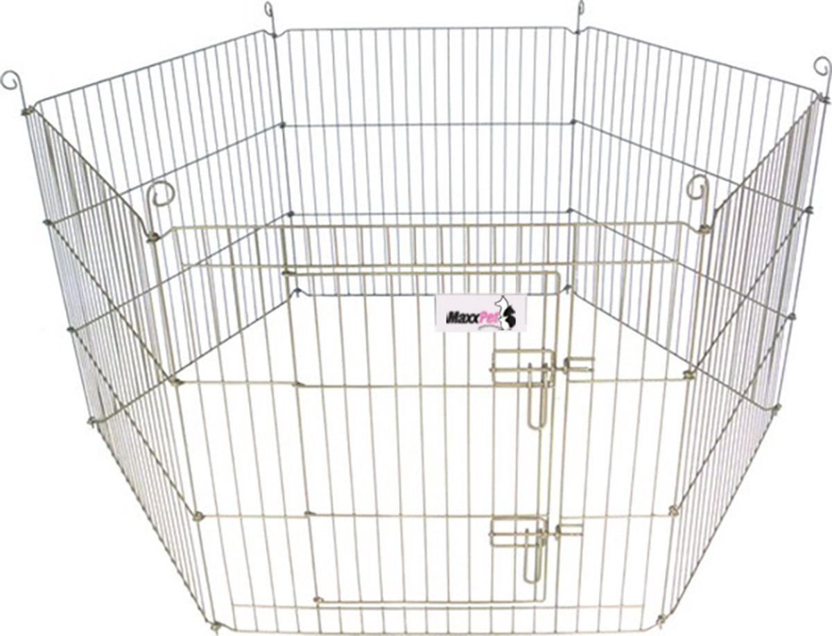 MaxxPet Konijnenren - Knaagdierenren - Puppyren - Konijnenhok - Kooi voor Cavia Hamster Dwergkonijn Konijn en Puppy - 120x60 cm