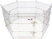 MaxxPet Cage pour animaux à roue libre - Puppy Run - Cage pour cochon d'Inde - Hamster - Lapin nain - Clapier pour lapin ou Puppy - 60x60 cm - Taupe