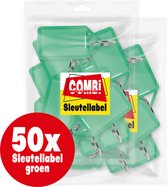 Combi-Label openklapbare Sleutellabels groen met inlay - Sleutelhanger - Naamlabel – openklapbaar 50 stuks