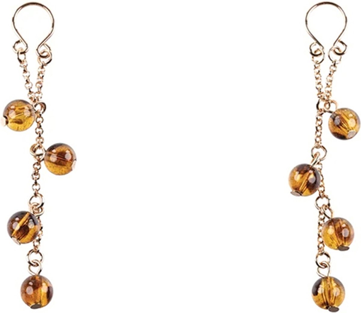 Goedkoopste Sportsheets - Amber Nipple Jewelry