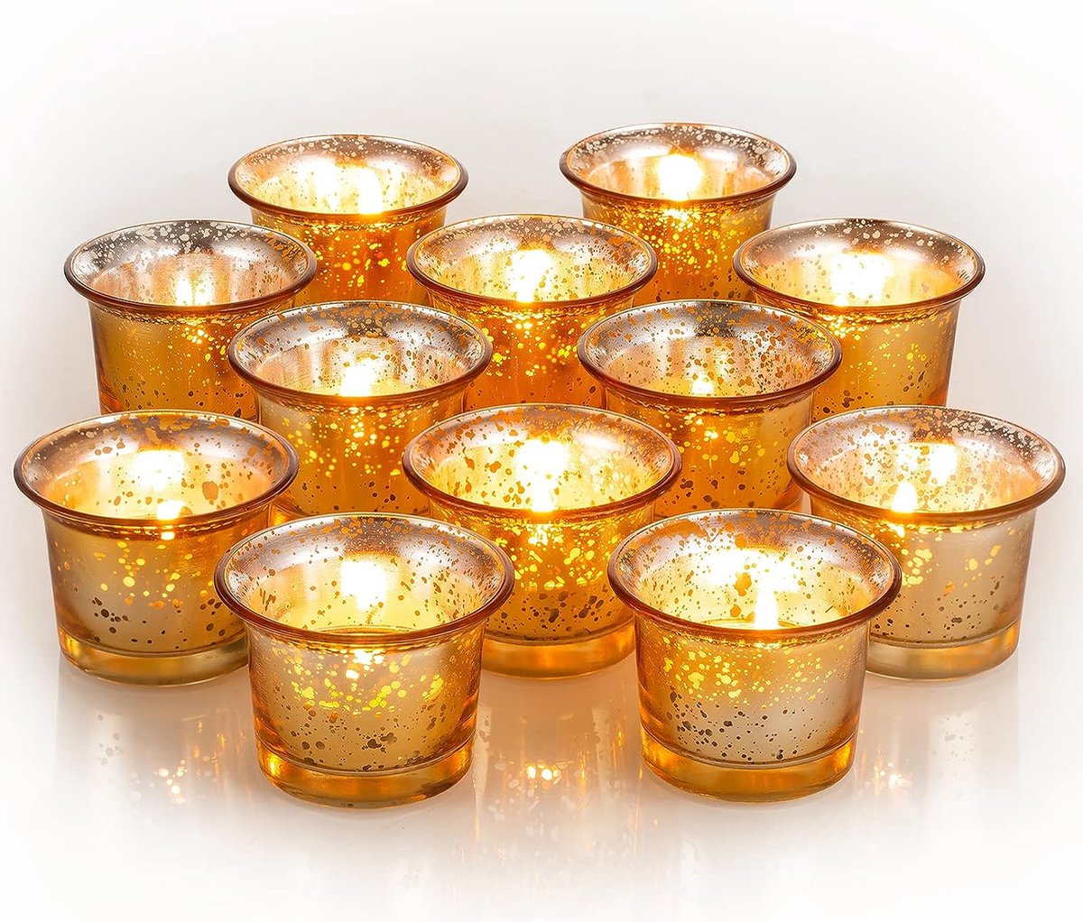 Bougies votives sans flamme, 6 pièces pour décoration de mariage