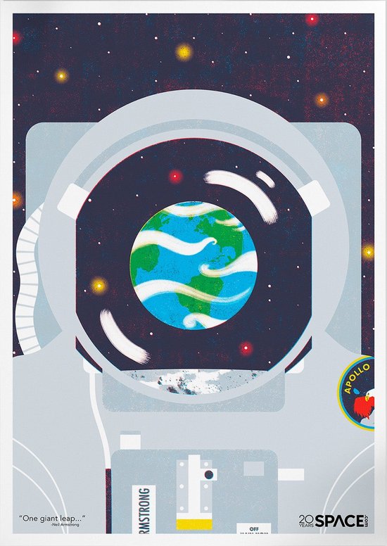 One Giant Leap | Space, Astronomie & Ruimtevaart Poster | B2: 50x70 cm