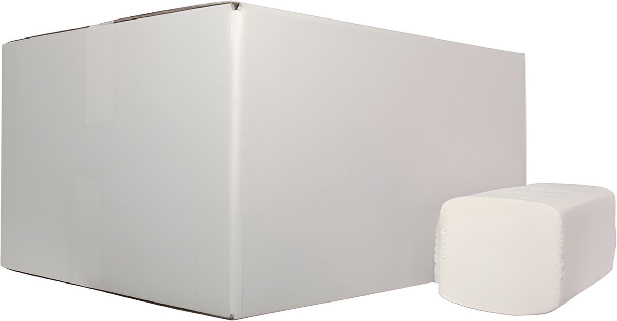 Papieren Handdoek - Z-vouw - 2-laags - Wit - 21x24cm - 3200 Stuks