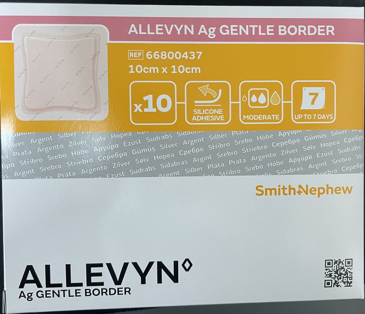 Smith & Nephew - Allevyn AG Gentle Border - 10 CM X 10 CM - 10 stuks per doos