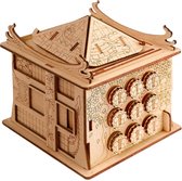 Moeilijke raadselbox - houten puzzel voor volwassenen en kinderen - met verborgen compartimenten