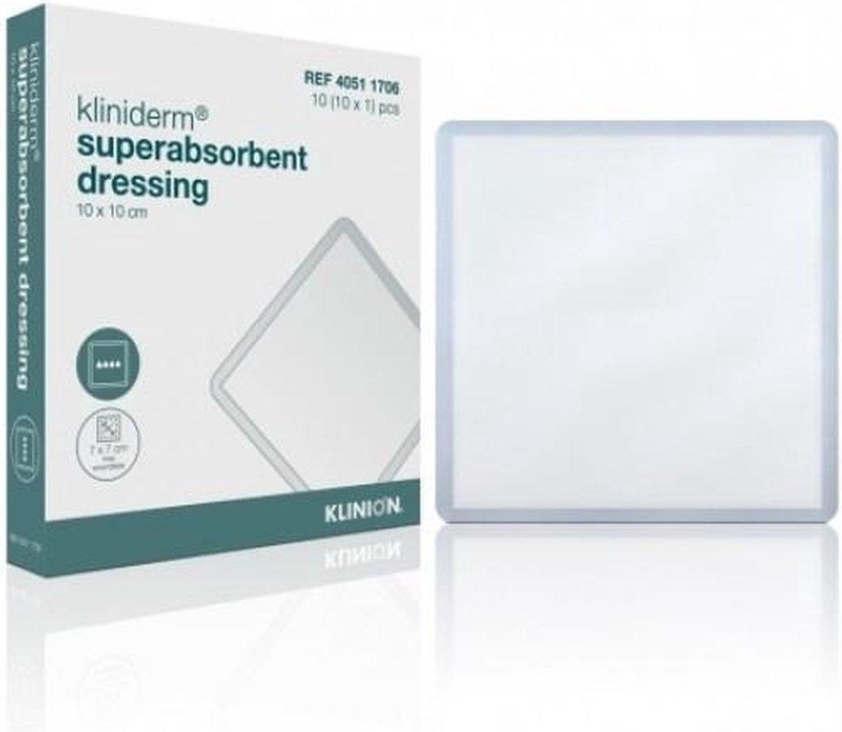 Goedkoopste Kliniderm Superabsorberend verband steriel 10x10cm (10) Klinion