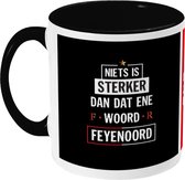 Feyenoord Mok - Dat Ene Woord - Koffiemok - Rotterdam - 010 - Voetbal - Beker - Koffiebeker - Theemok - Zwart - Limited Edition
